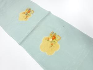 正絹　絞り　刺繍　帯揚げ